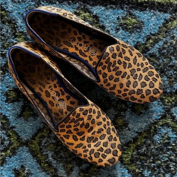 Rothy\'s Leopard Knit Tassel Loafers - Black & Tan Michael kors leopard loafers - Gem main image 2